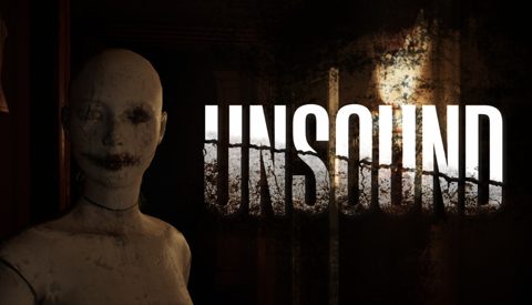 Unsound key art, a cracked porcelain mannequin next to the Unsound logo